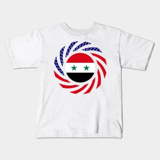 Syrian American Multinational Patriot Flag Series Kids T-Shirt